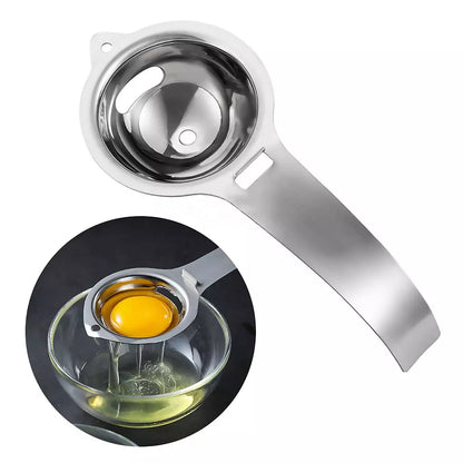 Egg Yolk and White Separator – for Culinary Use, Made of Steel