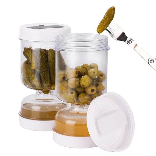Hourglass Olive and Pickle Strainer Jar