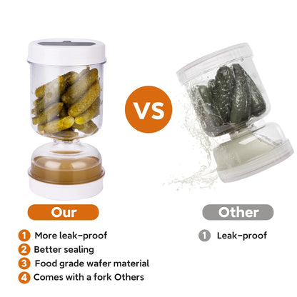 Hourglass Olive and Pickle Strainer Jar