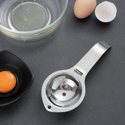 Egg Yolk and White Separator – for Culinary Use, Made of Steel