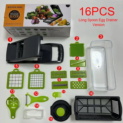 Multifunctional Vegetable Chopper 16 in 1