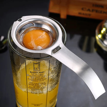 Egg Yolk and White Separator – for Culinary Use, Made of Steel
