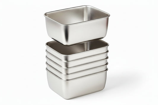6-Piece Stainless Steel Food Storage Containers Set