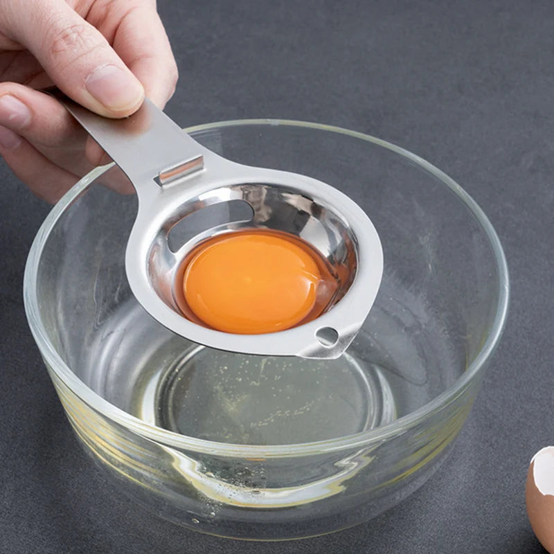 Egg Yolk and White Separator – for Culinary Use, Made of Steel