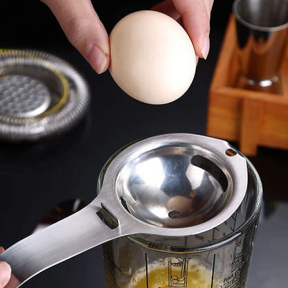 Egg Yolk and White Separator – for Culinary Use, Made of Steel